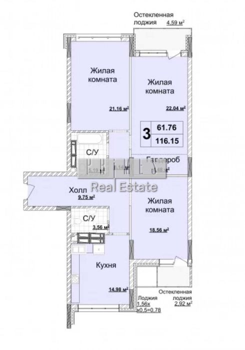 3-комнатная квартира по адресу бульвар Дружбы Народов (площадь 116 м²) - Atlanta.ua - фото 2