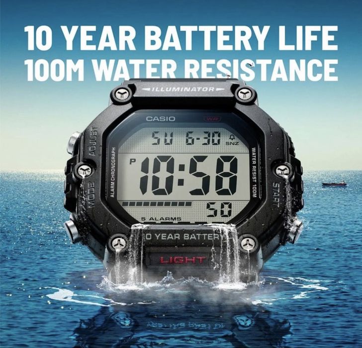 Casio AE-1600H-1AVEF zegarek wr 100m nowy okazja illuminator 10 lat