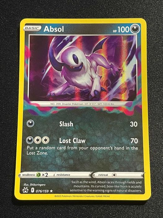 Carta Pokémon Absol 76/159 Crown Zenith