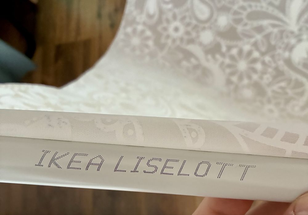 2x Roleta biała IKEA Liselott z pięknym wzorem kwiatowym 195x80 cm