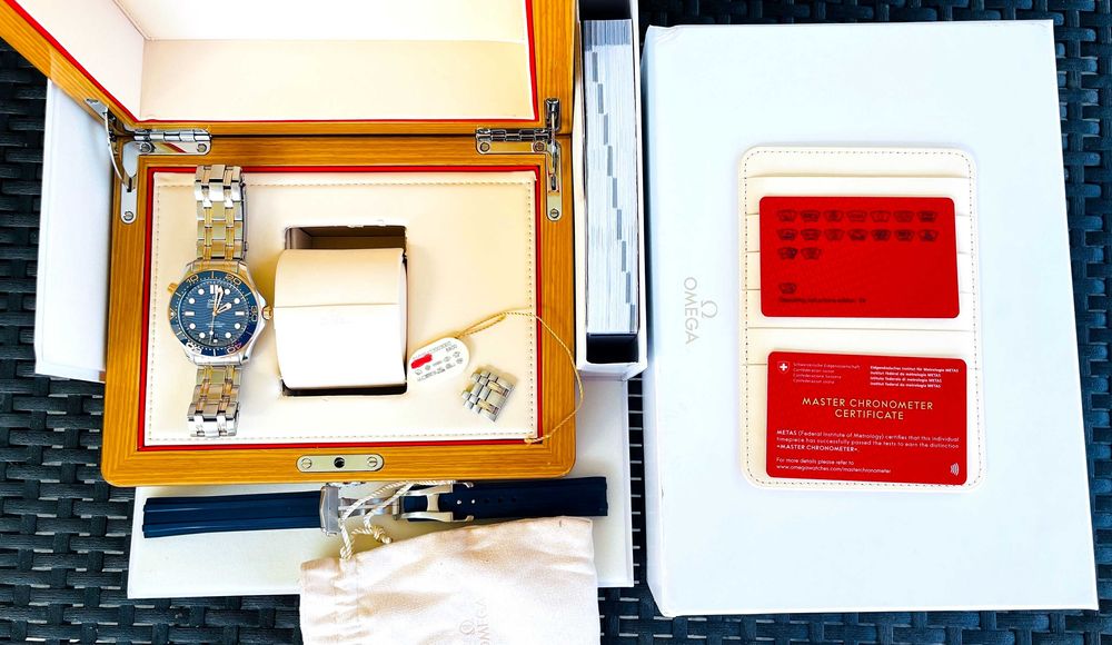 Omega Seamaster 300M 210.20.42.20.03.002 bikolor żółte złoto próby 750