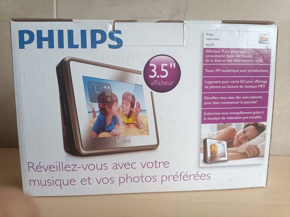 Moldura Digital Rádio Despertador Philips