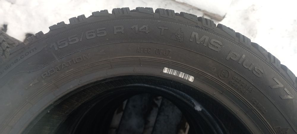 Uniroyal 155 65 r14 2шт шини зимові б'у гума резина з Європи
