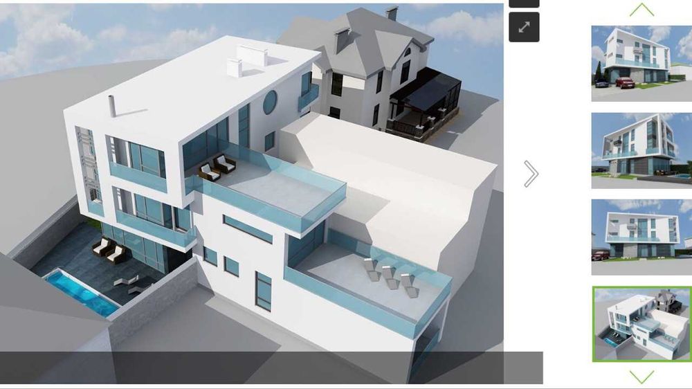 Продажа дома в Совиньоне. Вид на море. Под чистовую отделку. Проект.