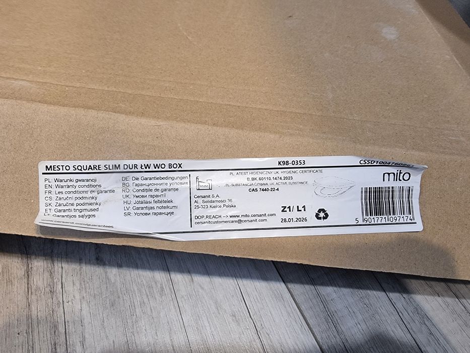 Deska sedesowa Cersanit mesto square slim Mito
