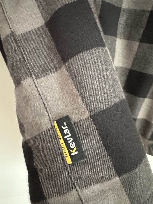 Casaco / camisa motard lumberjack RST xadrez preto e cinzento