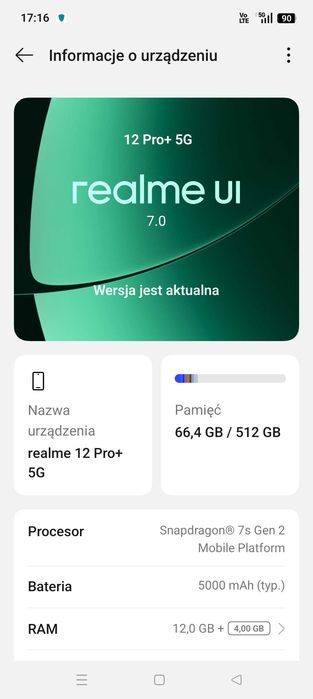 Telefon Smartfon Realme 12 Pro plus 5 G