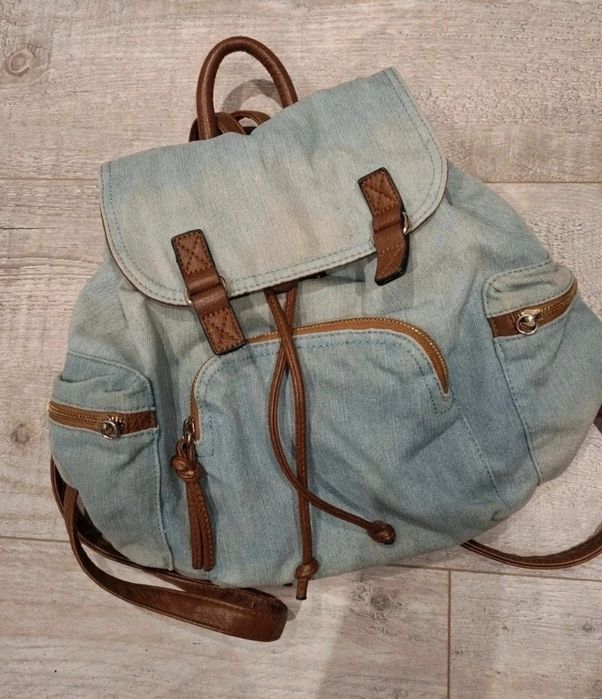 Plecak jeansowy  jasnoniebieski