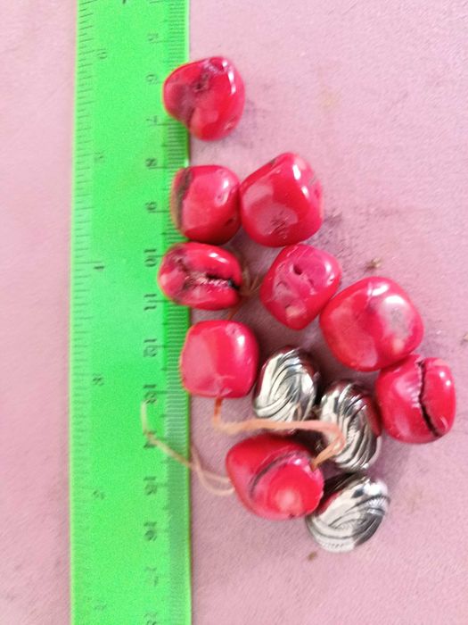 Бусины коралл натуральный