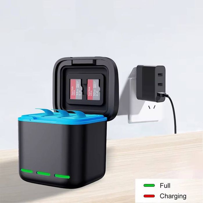 Зарядка для экшн камер GoPro 9/10/11/12 Бокс для зарядки аккумуляторов