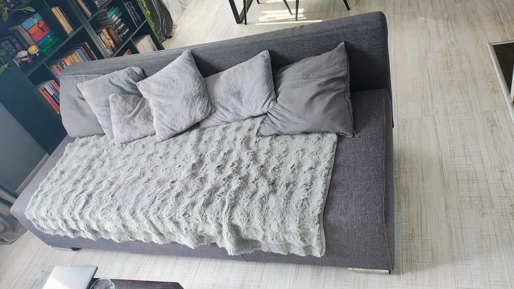 Wersalka, szara rozkładana