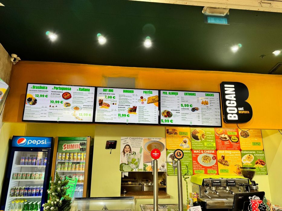 Menu Board preçário Digital TV AYOPA