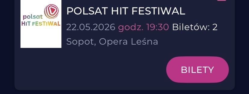 Bilety na Polsat Hit Festival
