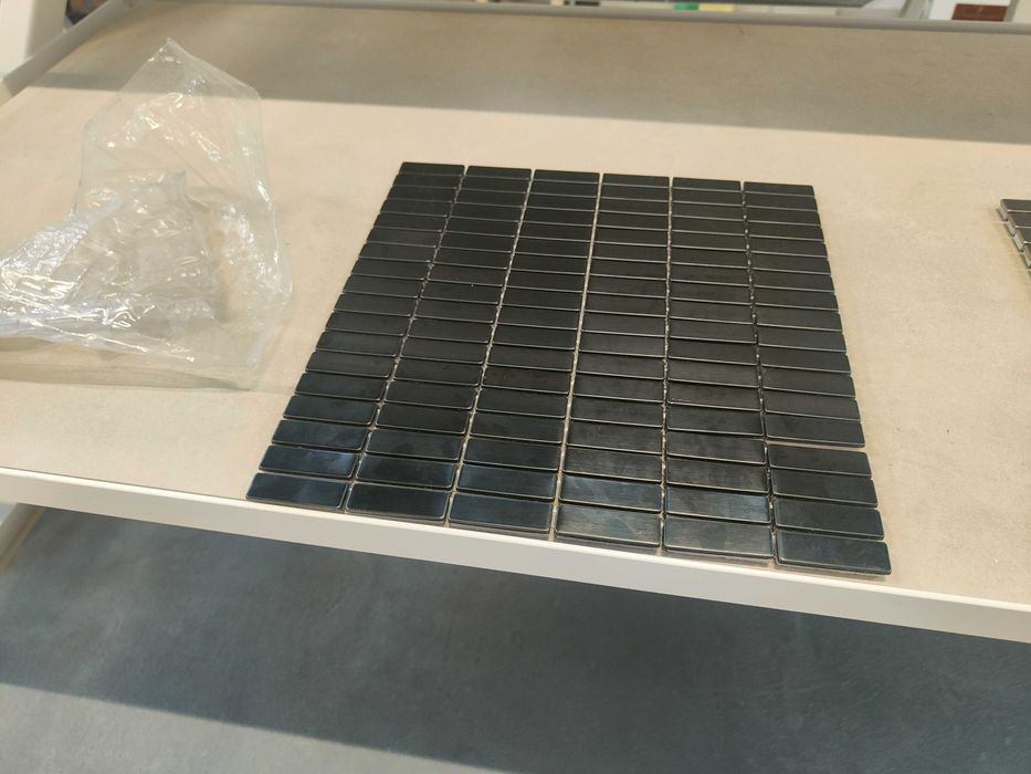 Mozaika dekoracyjna – ceramika + stal nierdzewna | WYPRZEDAŻ 10 zł/szt