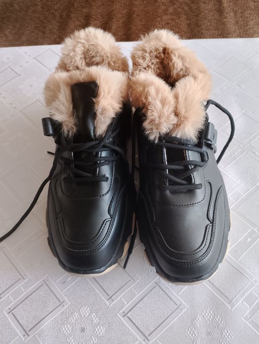 Buty damskie ocieplane z misiem rozmiar 41 wkładka 25