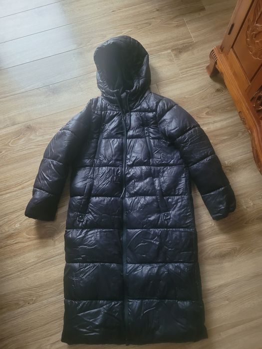 Maxi kurtka długa kurtka zimowa plus płaszcz wełniany