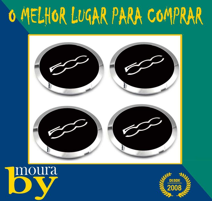 Centro de roda completo Fiat ou abarth de 56mm 60mm 133mm