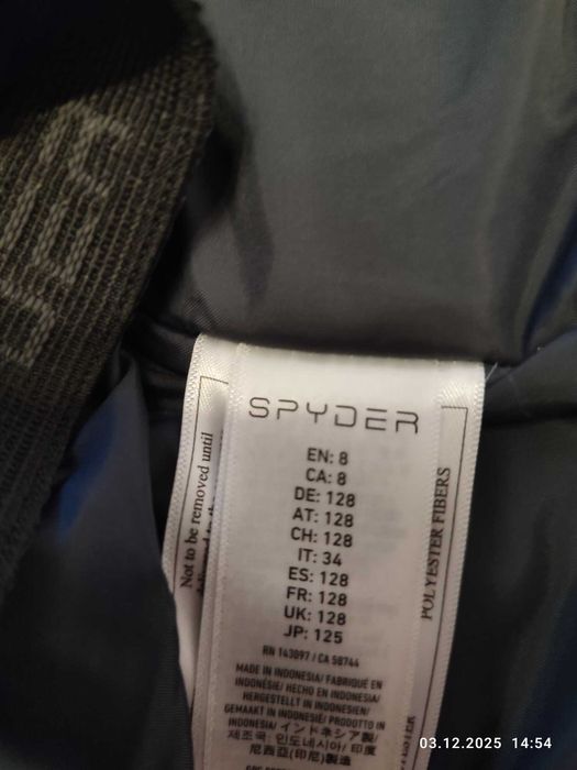 Дитяча лижна куртка SPYDER, р. 128