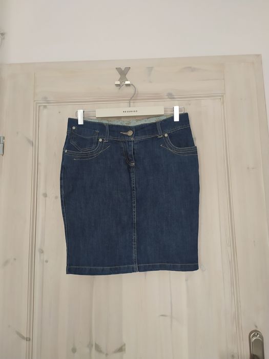 Jeansowa dżinsowa spódnica z wysokim stanem Atmosphere 36 S