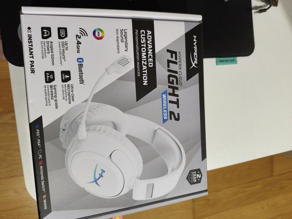 Headset HyperX Cloud Flight 2 RGB Wireless/Bluetooth