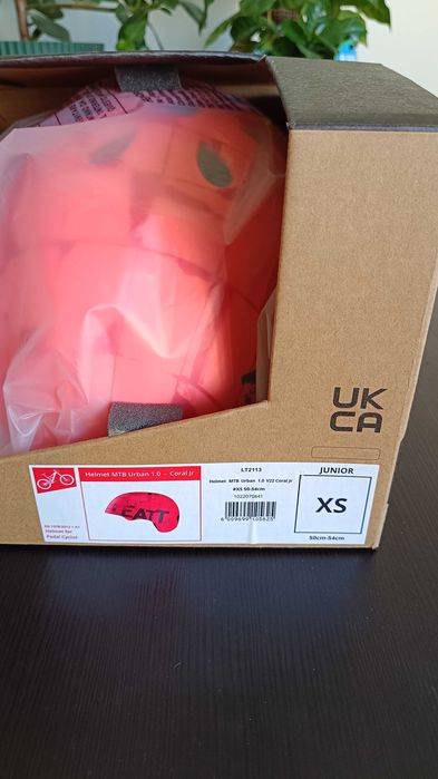 Kurier GRATIS, Kask dziecięcy MTB Urban 1.0 Junior - Coral- XS 50-54cm