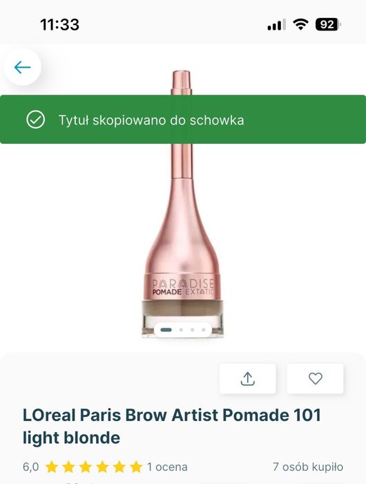 Pomada Lóreal  do brwi