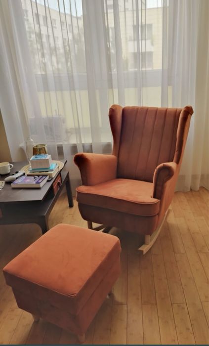 Fotel Uszak bujak skandywski w każdej tkaninie wybranej przez klienta