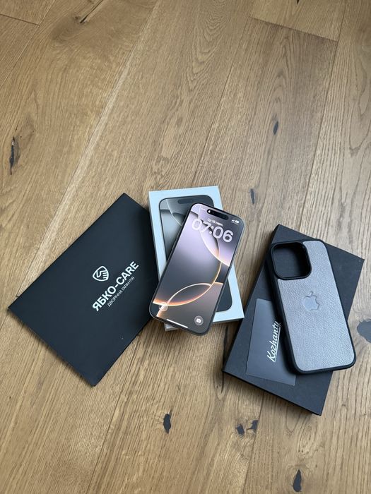 iPhone 16 Pro 256GB Natural Titanium | Ідеал | Гарантія Ябко до 2027 + Чохол