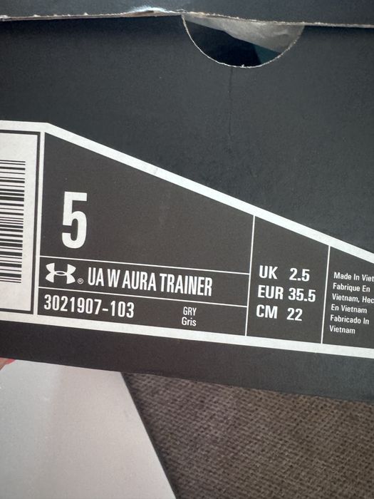 Новые Дитячі кросівки Under Armour 22.5 см сіро-блакитні нові