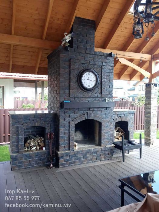 Проектування монтаж будівництво камінів барбекю мангалів пічок лежанок