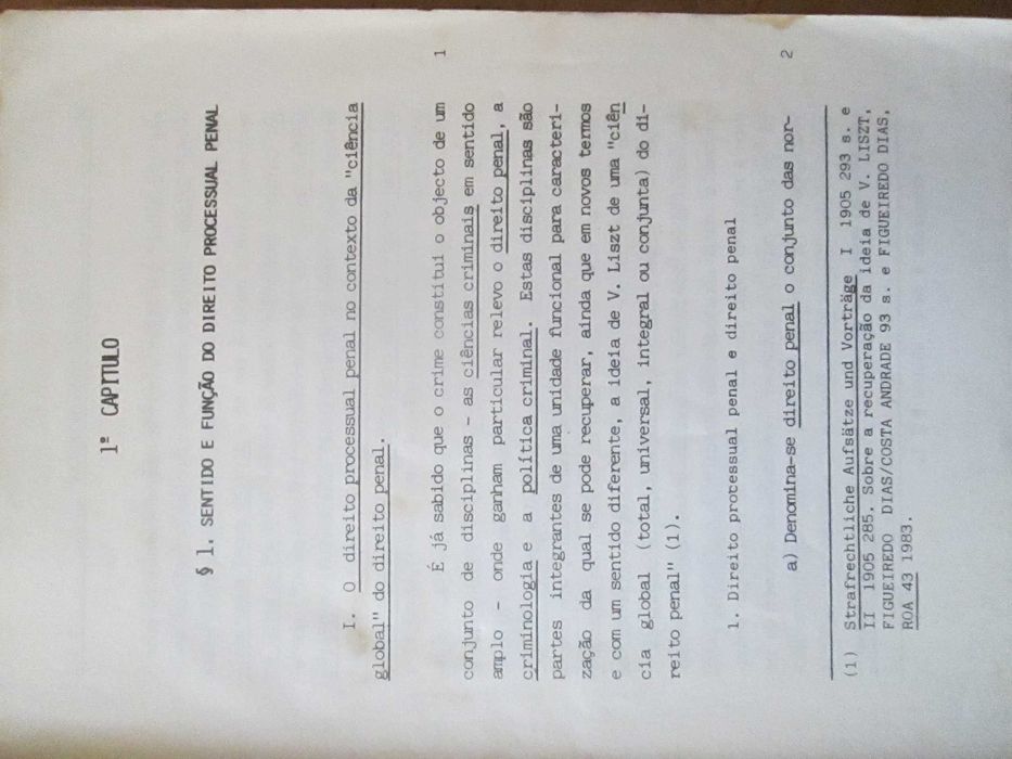 Sebenta de Direito Processual Penal, de Jorge de Figueiredo Dias