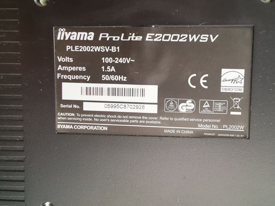 Monitor iiyama Prolite E2002WSV