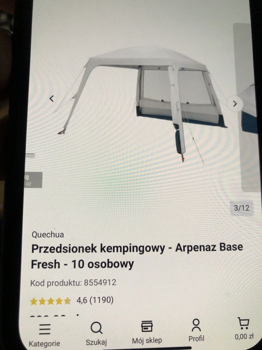 Namiot przedsionek do przyczepy