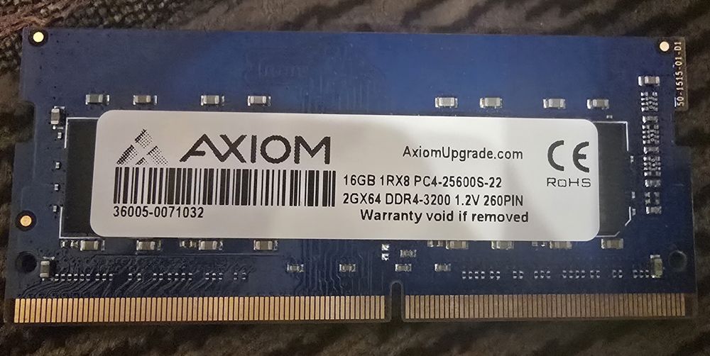 Оперативна пам'ять Axiom 16GB DDR4-3200 SODIMM (для ноутбука)