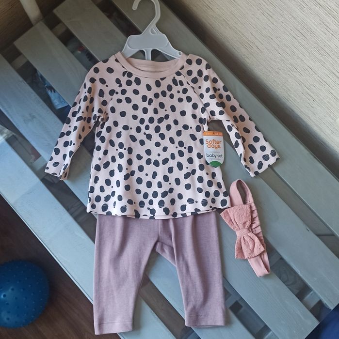 Новий костюмчик для дівчинки з органічного котону 300 грн