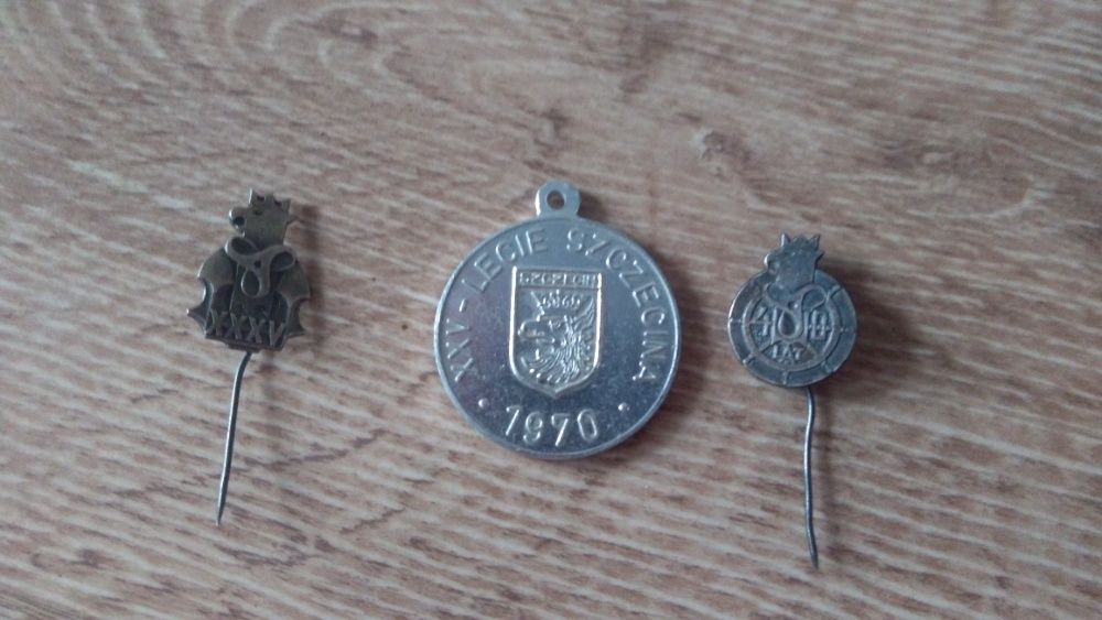 Szczecin PRL medal i wpinki, wydawnictwo KAW Szczecin