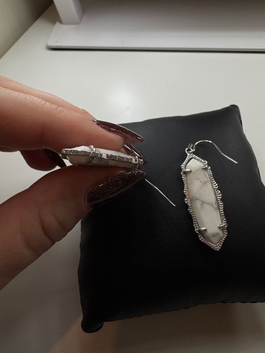 Сережки срібло + мармур