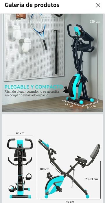 Bicicleta estatica dobravel