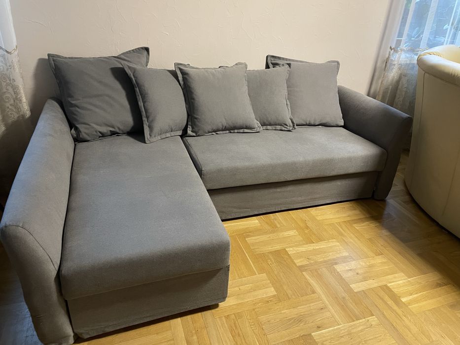 Narożnik HOLMSUND Ikea szary dwustronny