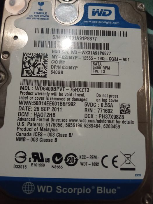 Dysk Twardy 640GB