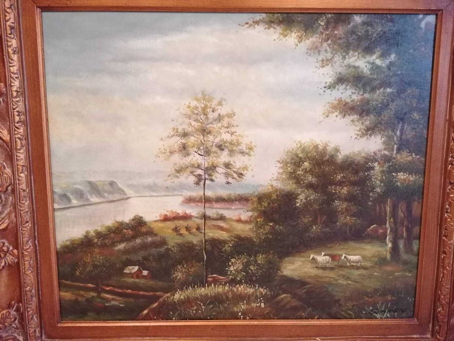 Quadro em óleo sobre tela - Origem USA