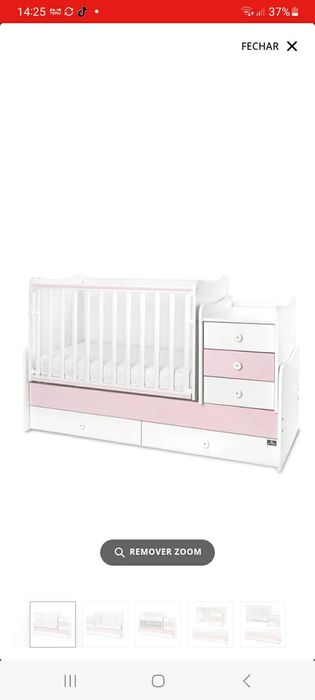 Cama convertivel Lorelli 120x60 berço cama 1.70 x 60cm