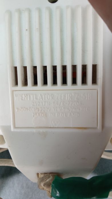Wentylator ZEFIR Z-51B PRL pomarańczowy - sprawny