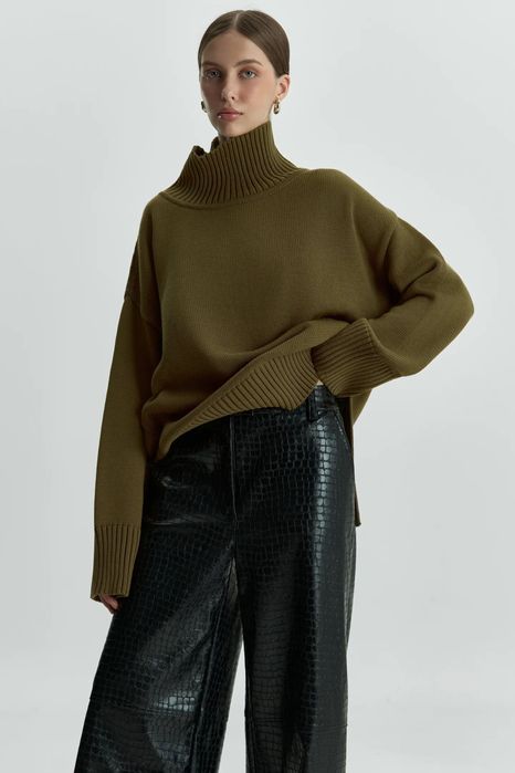 Штани-палаццо з еко-шкіри MOCKO