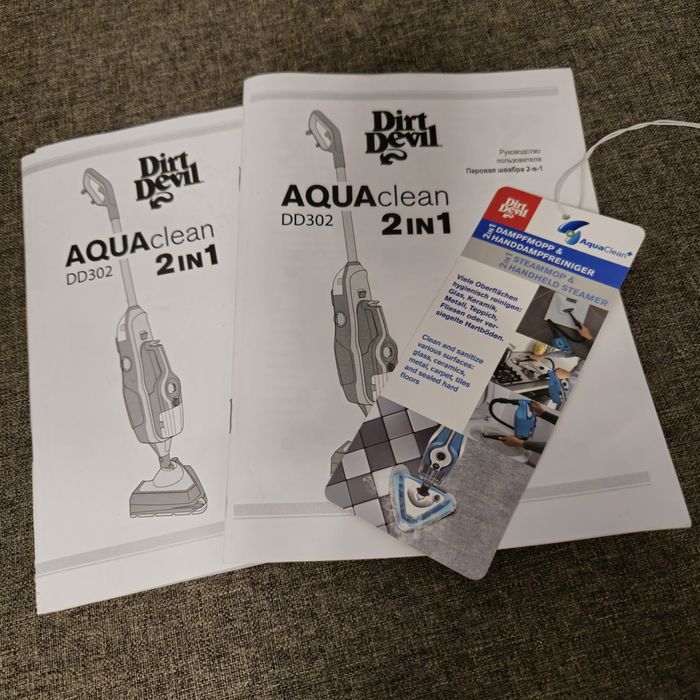 Паровая швабра, пароочиститель 2 в 1 Dirt Devil Aqua Clean, Германия