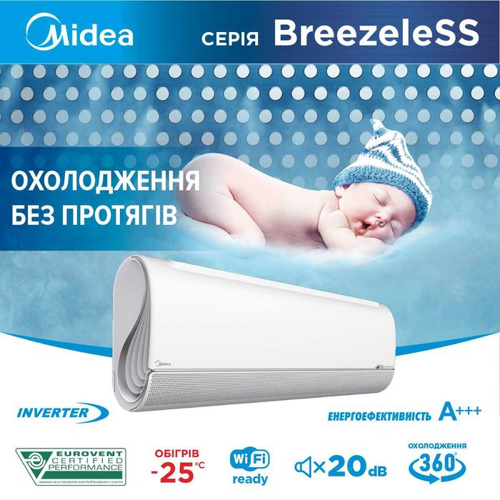 Кондиционер Мидеа Днепр. Продажа и монтаж. Сплит-система Midea