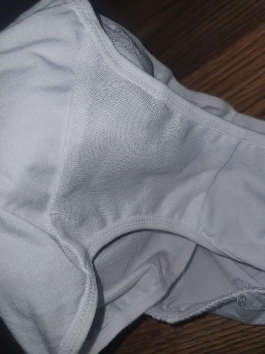 Figi majtki damskie białe XXXL vintage