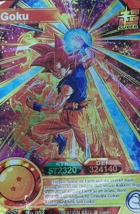 Carta dragon ball- goku