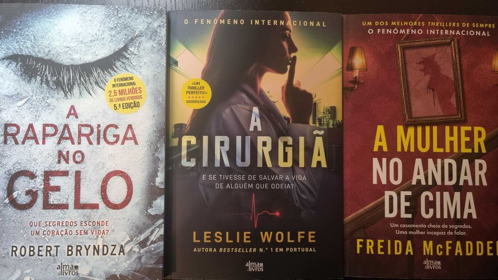 Livros Thriller de Robert Bryndza, Leslie Wolfe e Freida Mcfadden