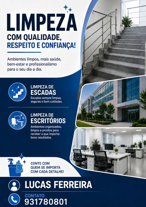 Limpezas Escadas e Escritórios.